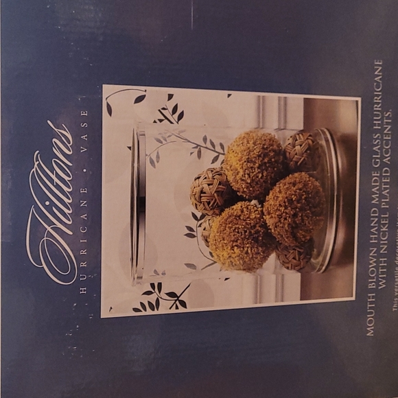 Hurricane Vase...perfect for your holiday table! Fill with ornaments, candles - Picture 2 of 10